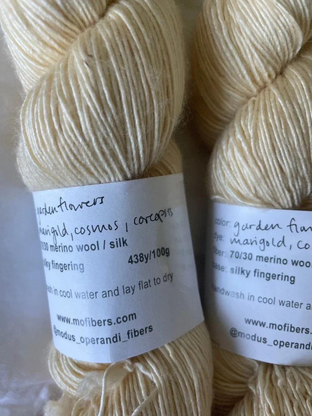 Modus Operandi Fibers Naturally Dyed Merino Wool Silk Fingering Weight Yarn